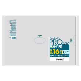STANDARD PRO规格塑料袋L16 16号0.03t透明100P×15册