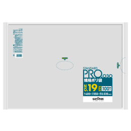 STANDARD PRO规格塑料袋L19 19号0.03t透明100P×15册