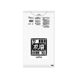 商用塑料袋N7470L白色半透明10P×40册