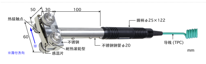 日本安立ANRITSU高性能移动表面用温度传感器 接触辅助型　SX系列 E型热电偶 SX-671E-01-1-TPC1-ANP K型热电偶 SX-671K-01-1-TPC1-ANP