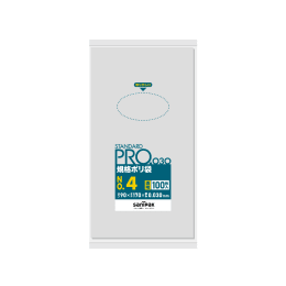 STANDARD PRO规格塑料袋L04 4号0.03t透明100P×120册