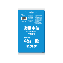 实用本位塑料袋NJ4145L蓝色半透明10P×60册