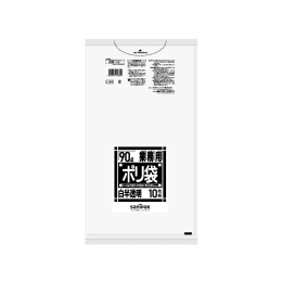 商用塑料袋L84特厚90L白半透明10P×20册