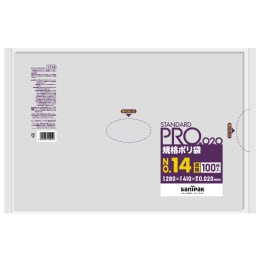 STANDARD PRO规格塑料袋LT14 14号0.02t透明100P×30册