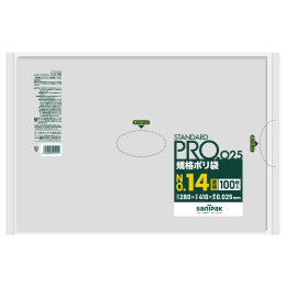 STANDARD PRO规格塑料袋LY14 14号0.025t透明100P×30册
