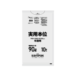 实用本位塑料袋NJ94 90L半透明10P×30册