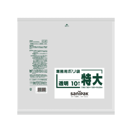 商用塑料袋特大E12F透明10P×10册