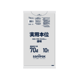 实用本位塑料袋NJ7370L透明10P×40册