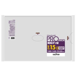 STANDARD PRO规格塑料袋LT15 15号0.02t透明100P×20册