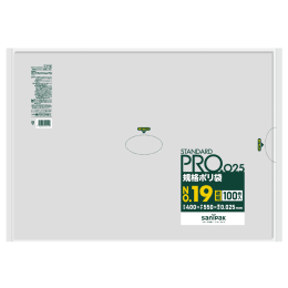 STANDARD PRO规格塑料袋LY19 19号0.025t透明100P×15册