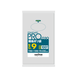 STANDARD PRO规格塑料袋L09 9号0.03t透明100P×40册