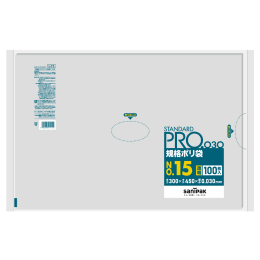 STANDARD PRO规格塑料袋L15 15号0.03t透明100P×20册