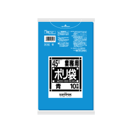 商用塑料袋N46厚口45L蓝10P×40册