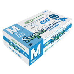 富士超级丁腈手套粉无Blue M100张