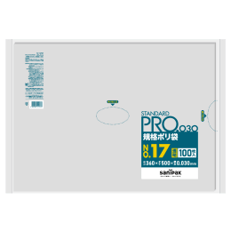 STANDARD PRO规格塑料袋L17 17号0.03t透明100P×15册