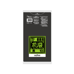 商用塑料袋K72 70L黑色10P×40册