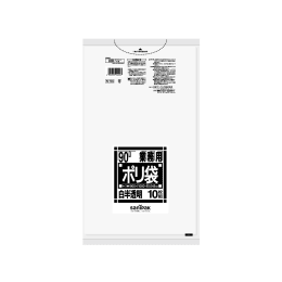 商用塑料袋N94 90L白色半透明10P×30册
