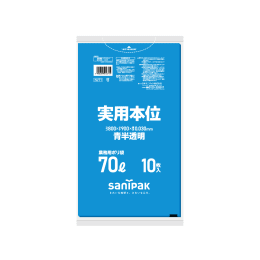 实用本位塑料袋NJ7170L蓝色半透明10P×40册