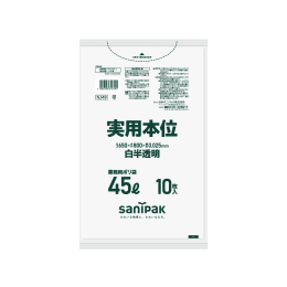 实用本位塑料袋NJ4945L白色半透明10P×60册